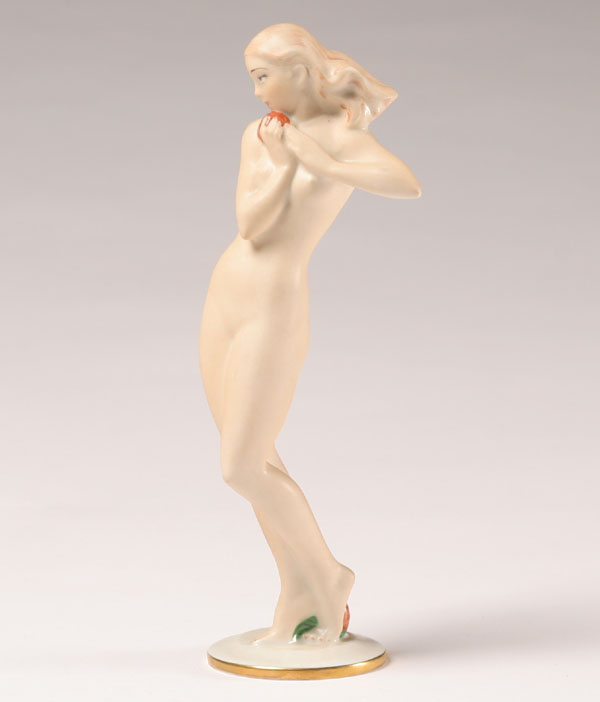 Limoges porcelain nude female