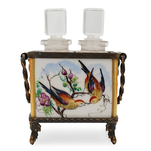 LIMOGES PORCELAIN PERFUME BOTTLE