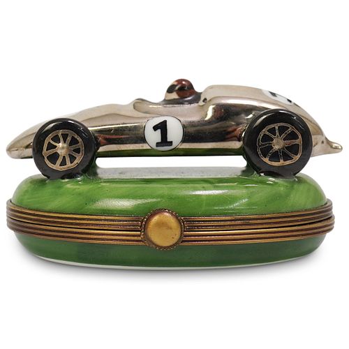 LIMOGES PORCELAIN RACE CAR
