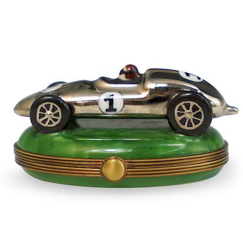 LIMOGES PORCELAIN RACE CAR