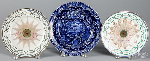 LIMOGES STATES PLATE, LATE 19TH C.,