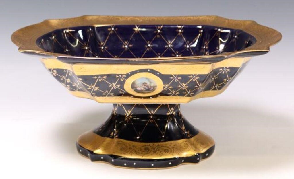 LIMOGES STYLE PARCEL GILT PORCELAIN