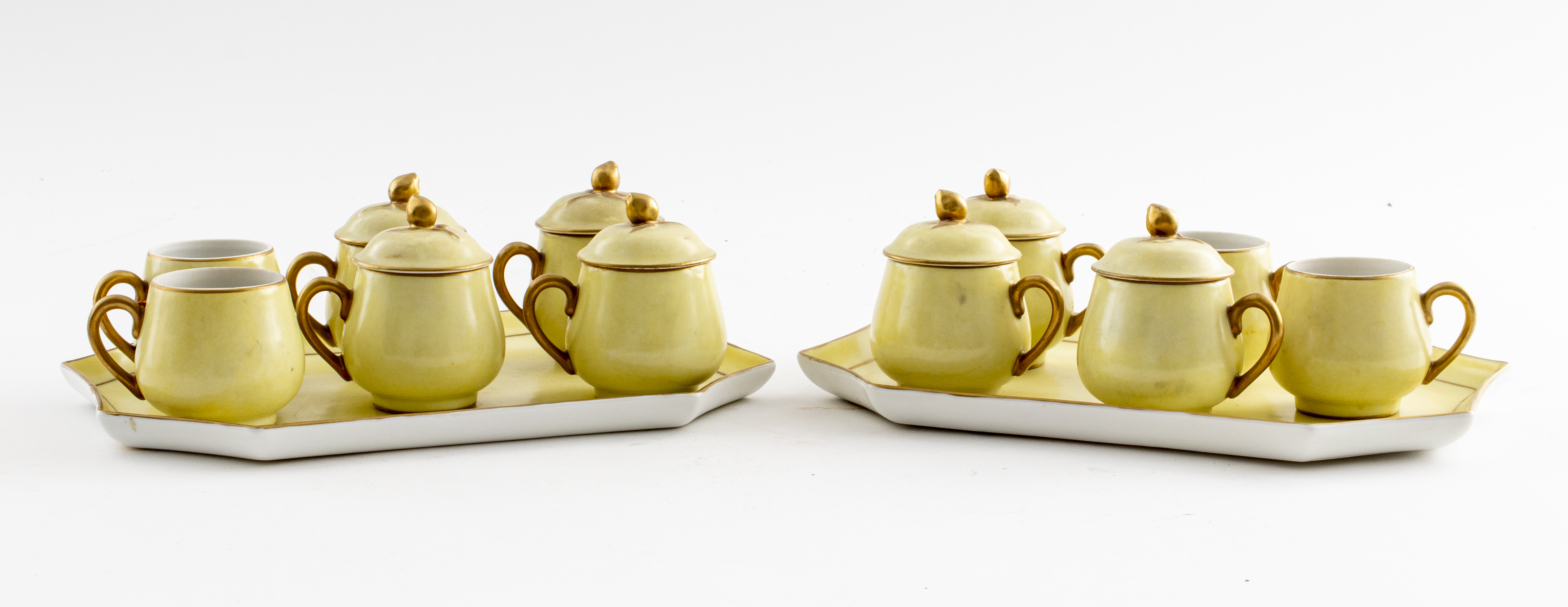 LIMOGES TEA CUPS WITH LIDS AND