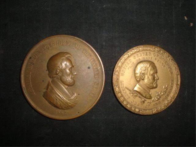 Lincoln 1862 & Grant 1871 Bronze