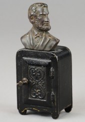 LINCOLN BUST SAFE STILL BANK J