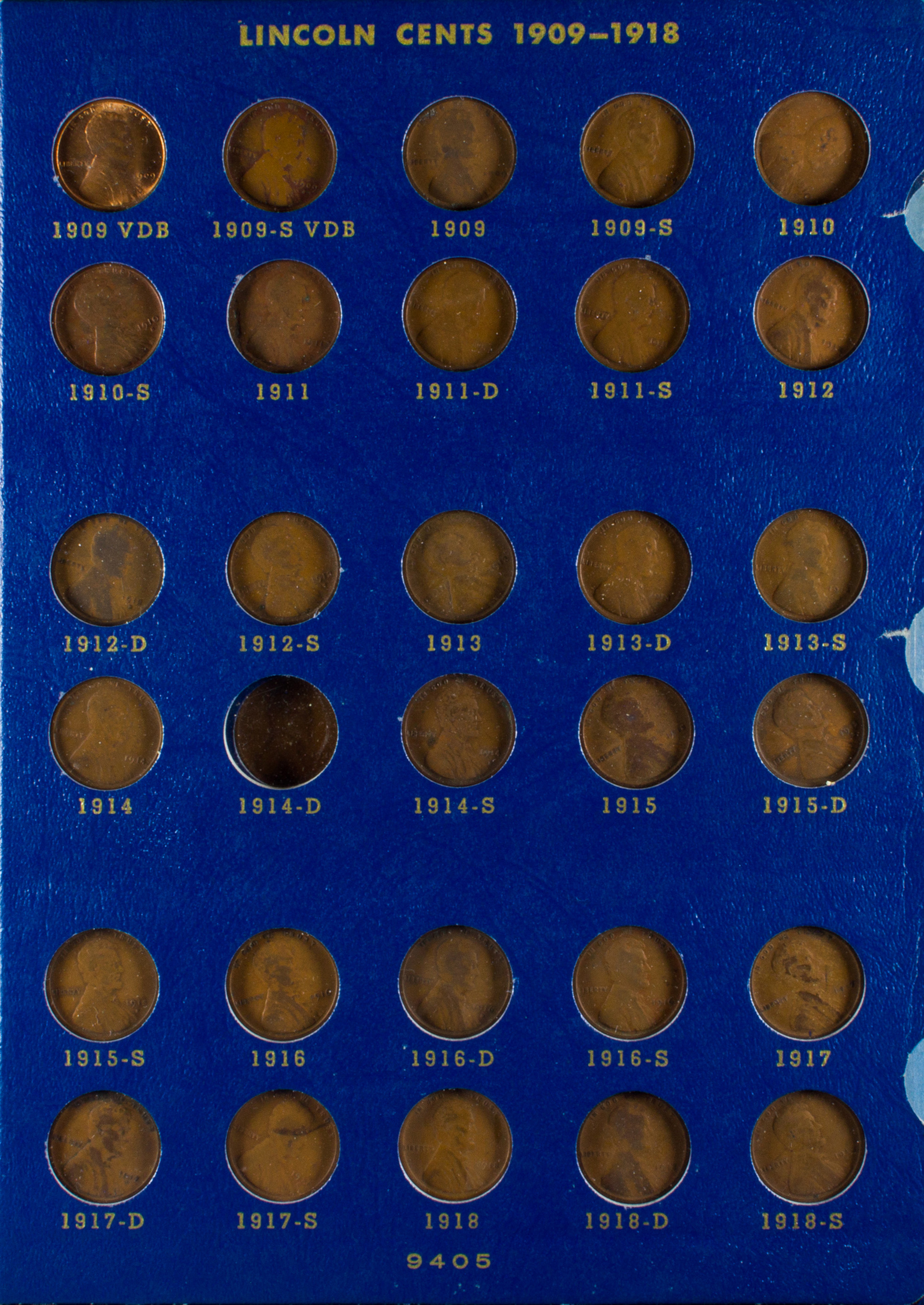 LINCOLN CENT COLLECTION 1909-1940