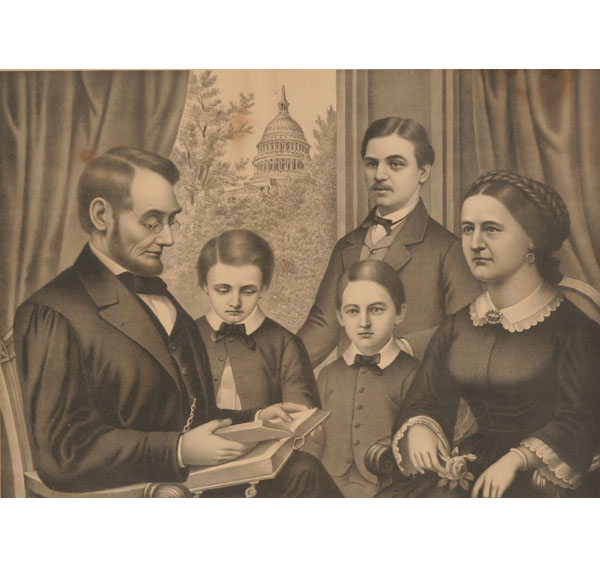 Lincoln Family print; large Kurz