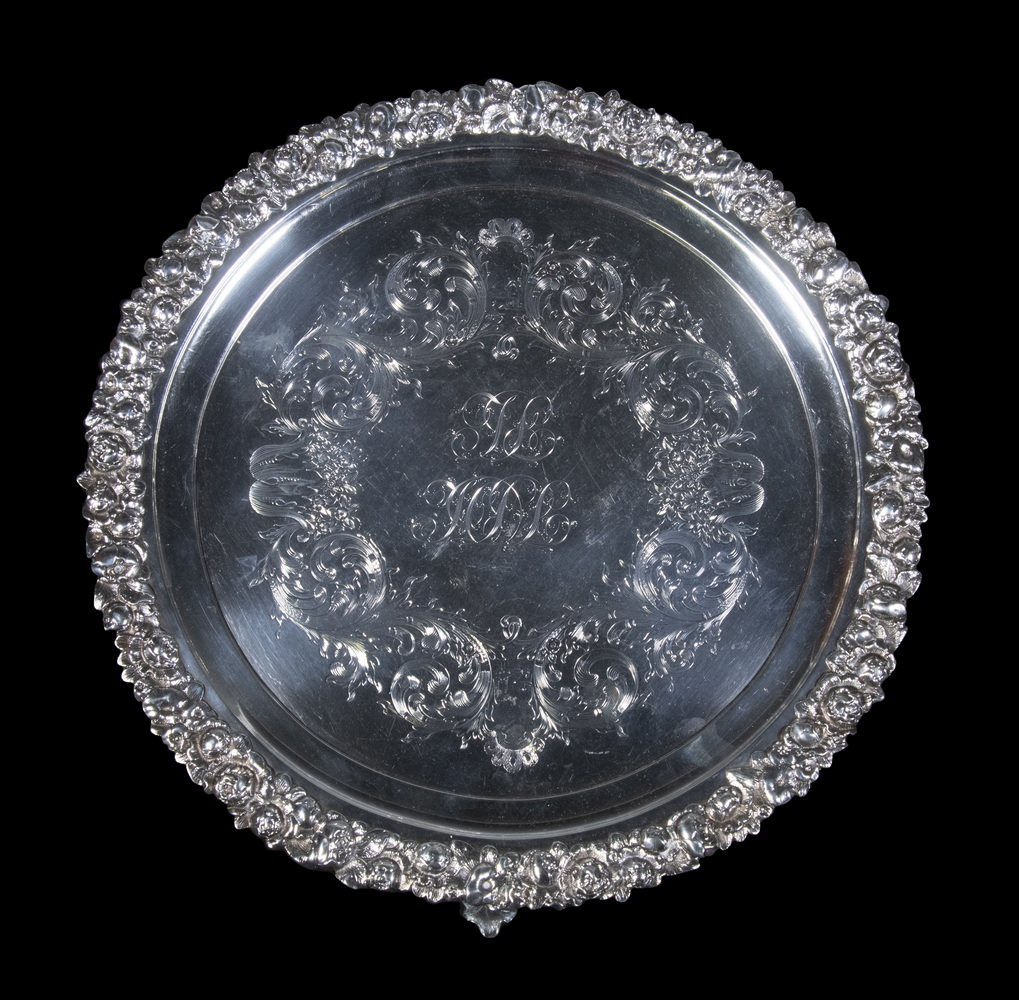 LINCOLN & FOSS COIN SILVER TRAY