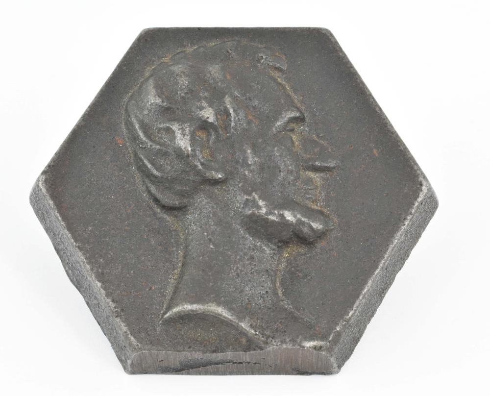 LINCOLN IN PROFILE HEXAGONAL