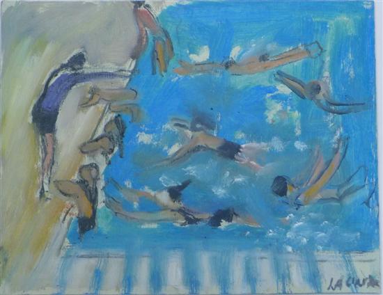 Linda Clarke oil on board
