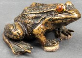 LINDA HORN BRONZE FROG PAPERWE