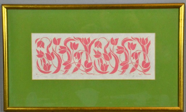 Linda Keil Tulip Woodblock