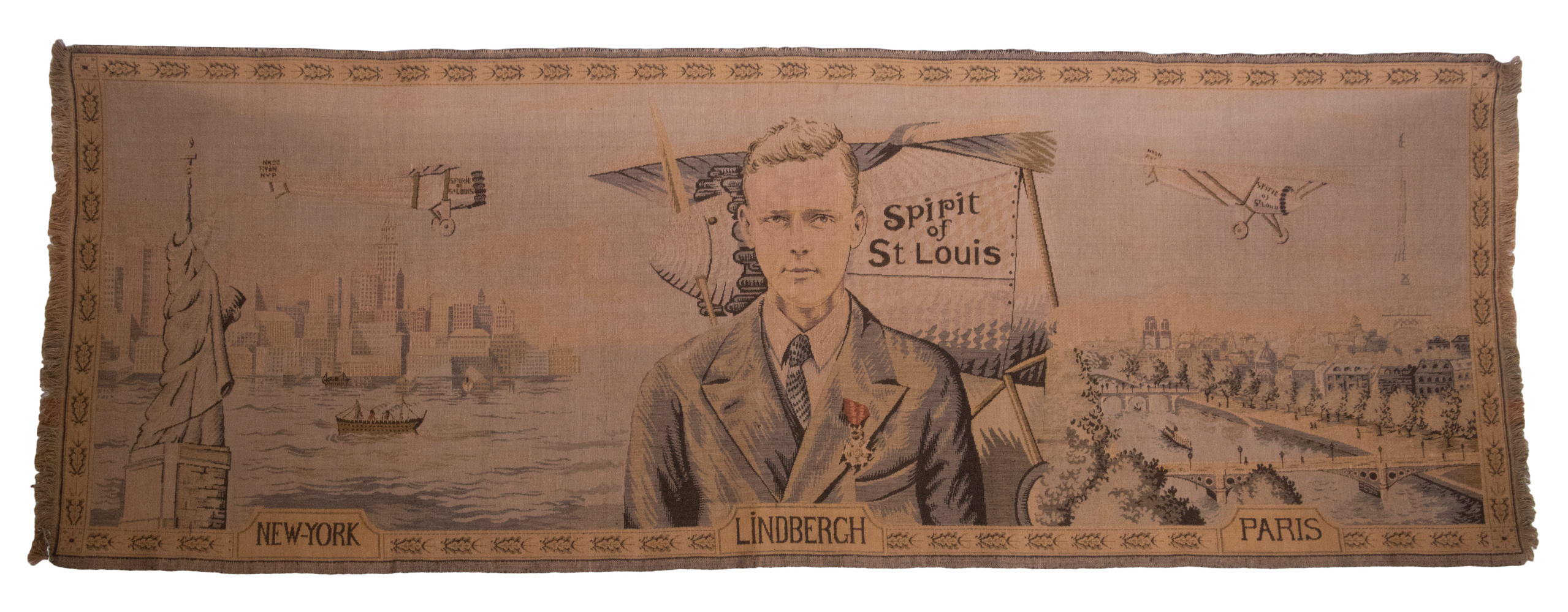 LINDBERGH TAPESTRY Commemorative of