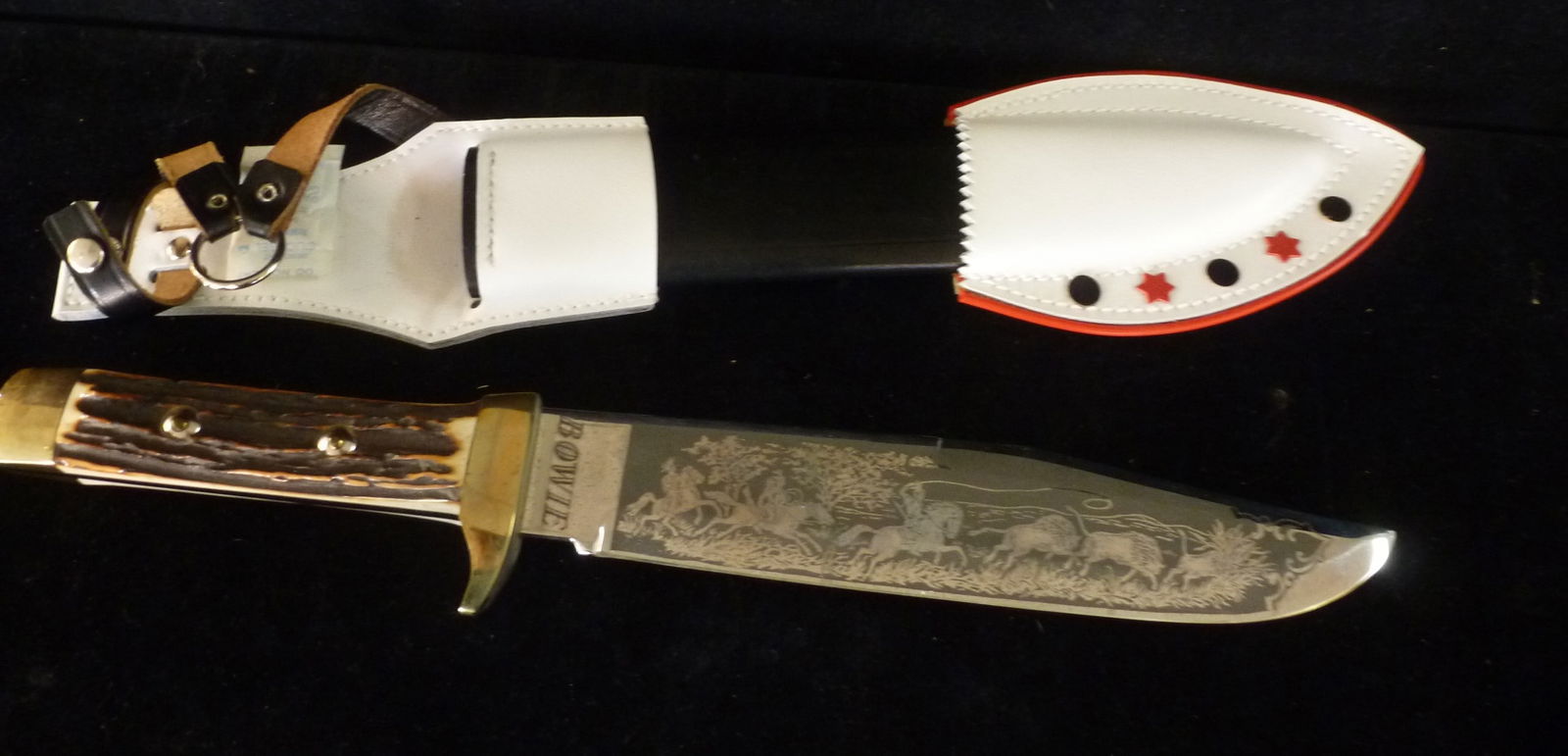 LINDER-MESSER ENGRAVED 9 3/4" BOWIE