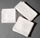 LINEN DAMASK LAPKINS WITH MONO