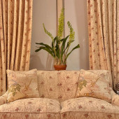 LINEN UPHOLSTERED TWO SEAT SOF
