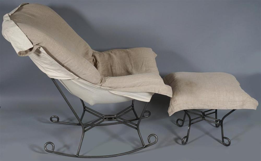 LINENFOLD CONTEMPORARY METAL ROCKER