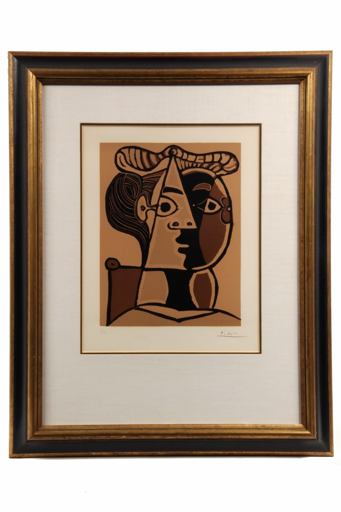 LINOCUT PRINT - 'Femme Assise au