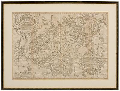 Linschoten map of South America,