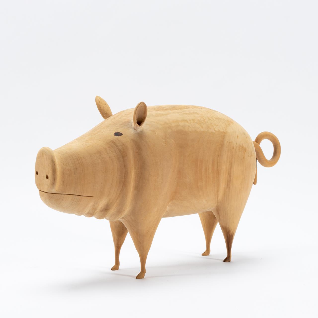 LINVEL BARKER, FOLK ART CARVED WOOD