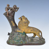 LION AND MONKEY CAST IRON MECH