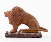 LION CARVING, WILLIAM G. LONEY