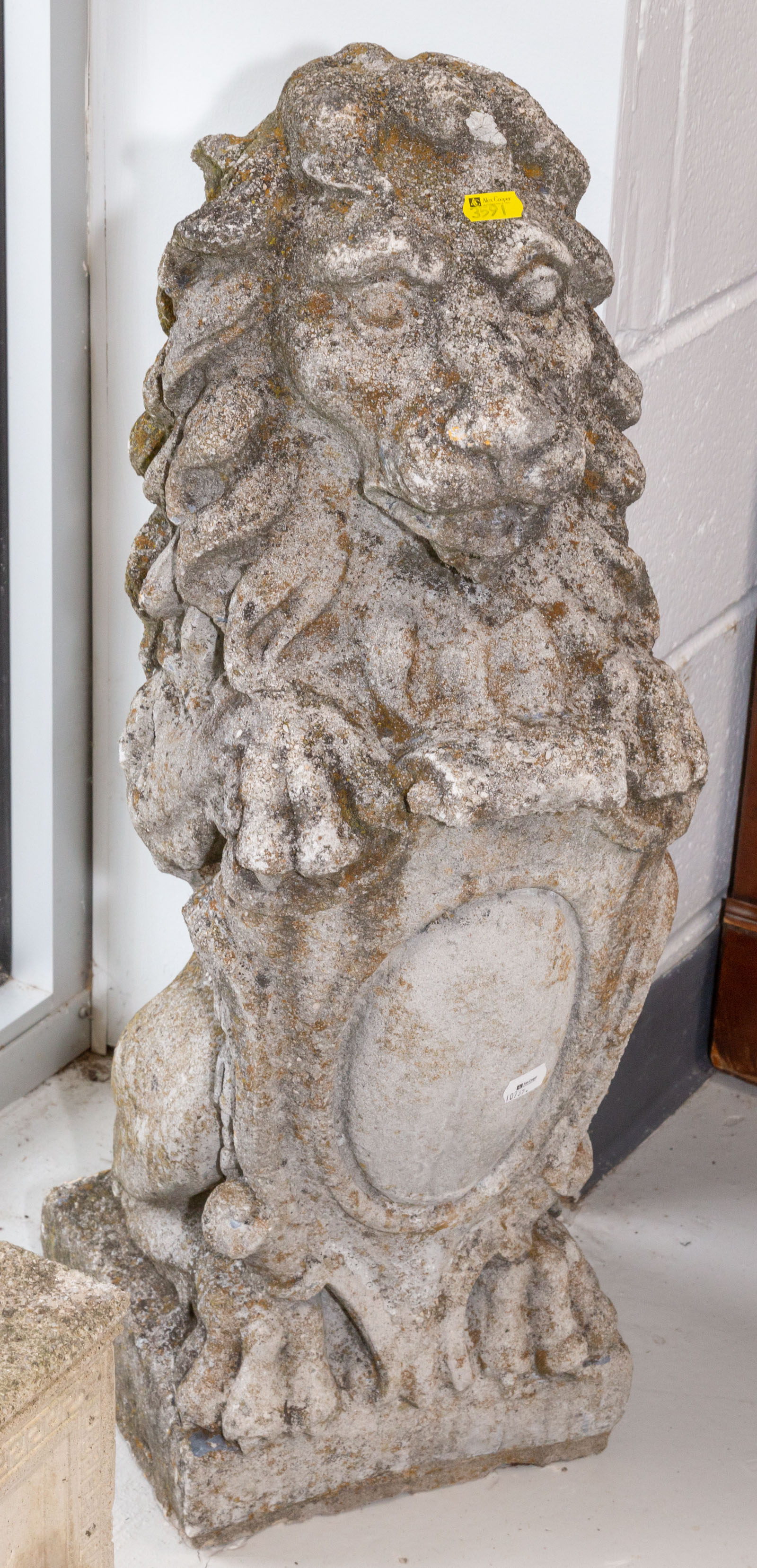 LION-FORM CONCRETE GARDEN FIGURE