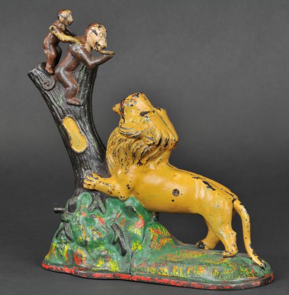LION & MONKEYS MECHANICAL BANK