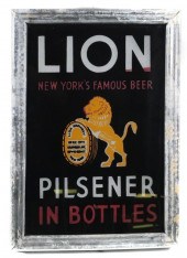 LION PILSNER BEER, GLASS SIGN1