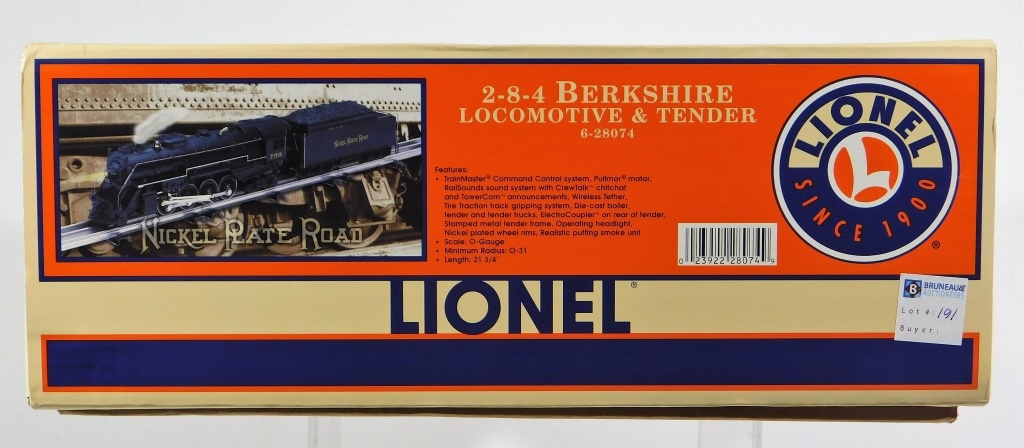 LIONEL 2-8-4 BERKSHIRE LOCOMOTIVE &