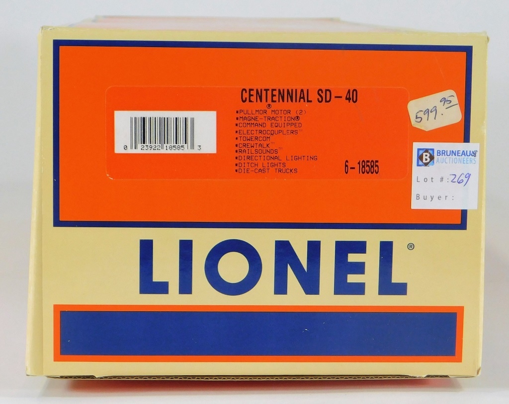 LIONEL CENTENNIAL SD-40 O GAUGE