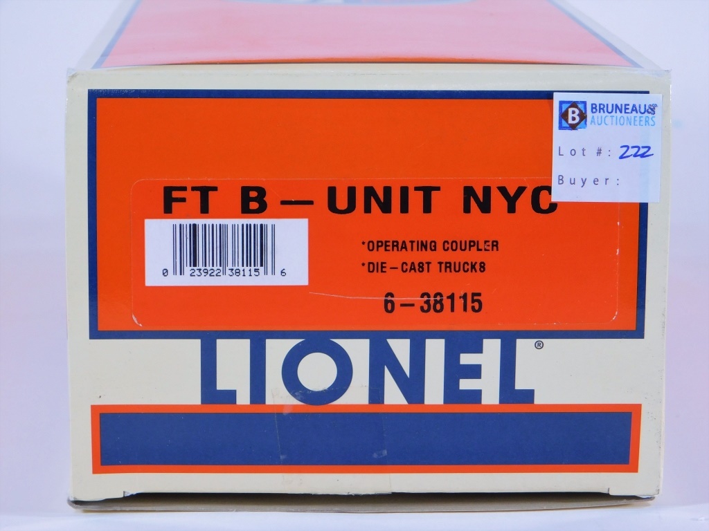 LIONEL FT B-UNIT NYC O GAUGE