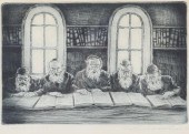 LIONEL S. REISS ETCHING TALMUD