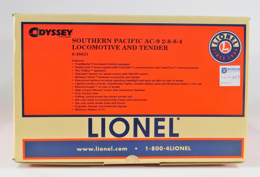 LIONEL SOUTH PACIFIC AC-9 2884