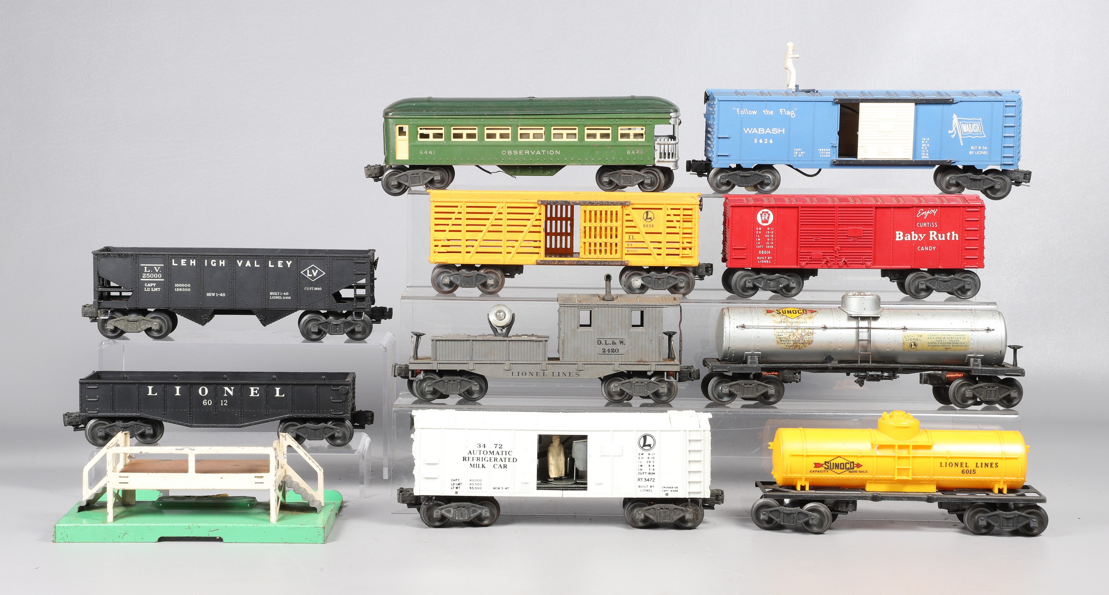Lionel train car grouping to