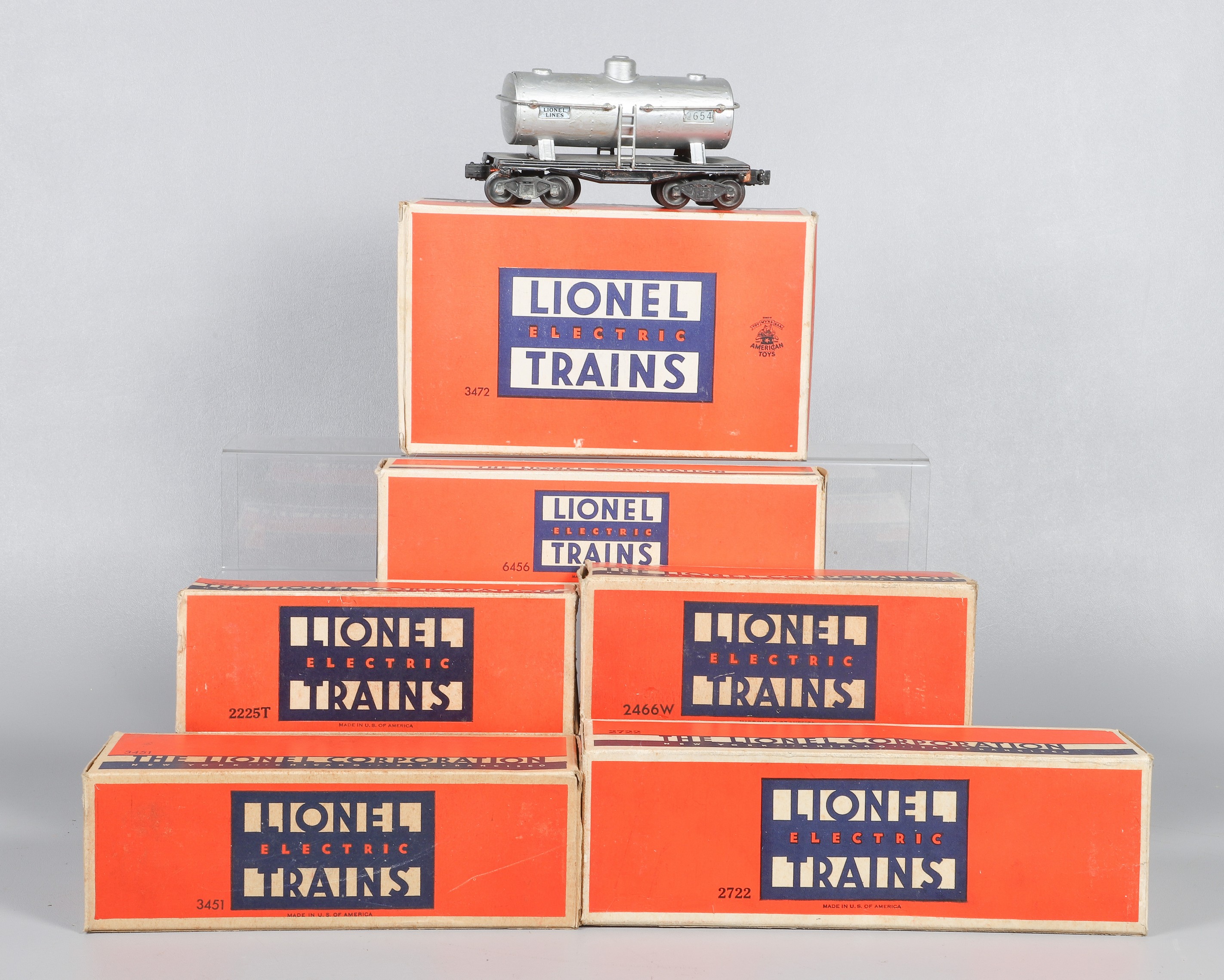 Lionel train car grouping to