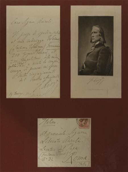 LISZT, FRANZ Autograph letter