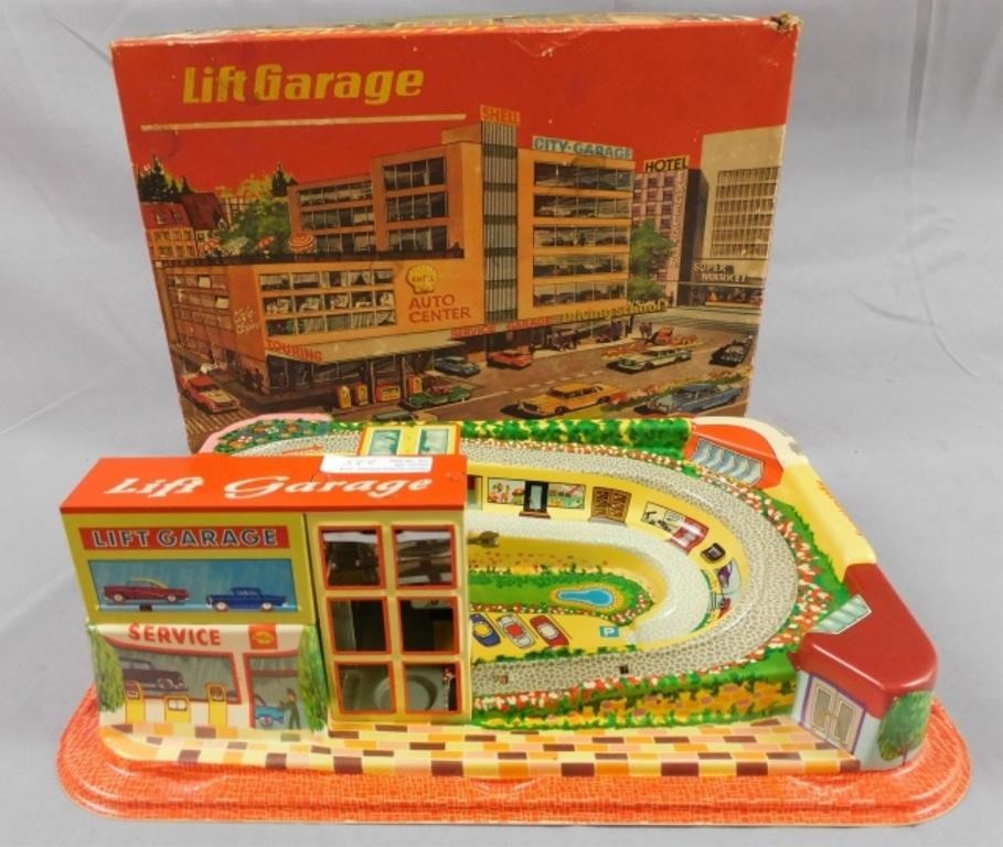 LITHO TIN SHELL LIFT GARAGE AUTO
