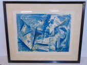LITHOGRAPH, ABSTRACT, SIGNED E