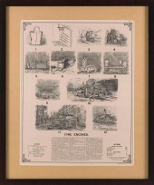 LITHOGRAPH DEPICTING VARIOUS T