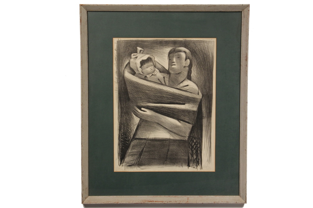 LITHOGRAPH - 'Mexican Mother' by