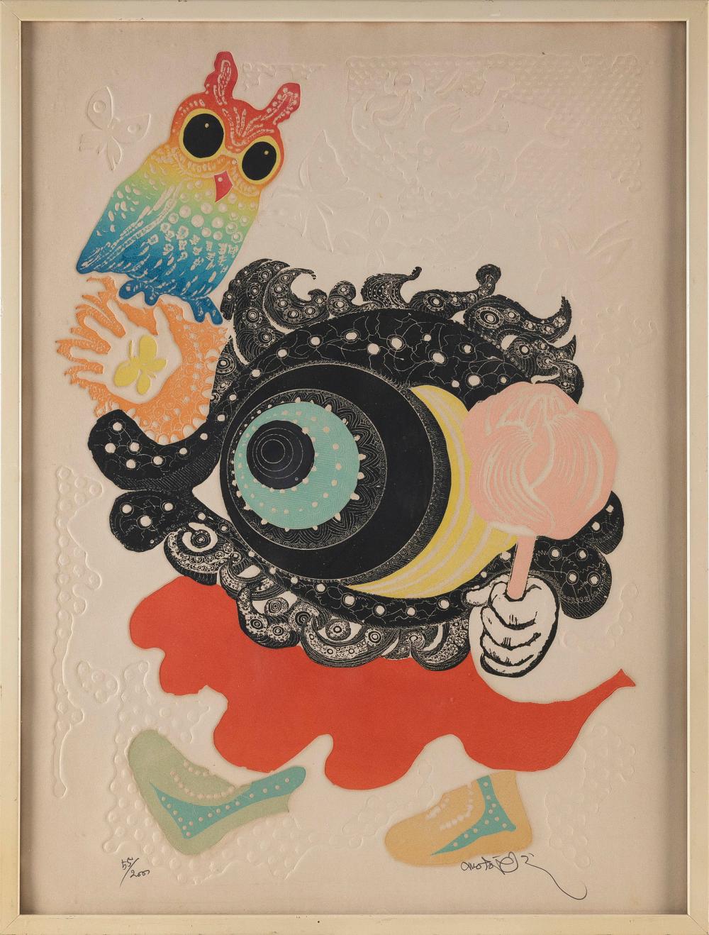 LITHOGRAPH OF A YOUNG GIRL 20TH