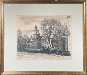 Lithograph of the Jaffrey Center