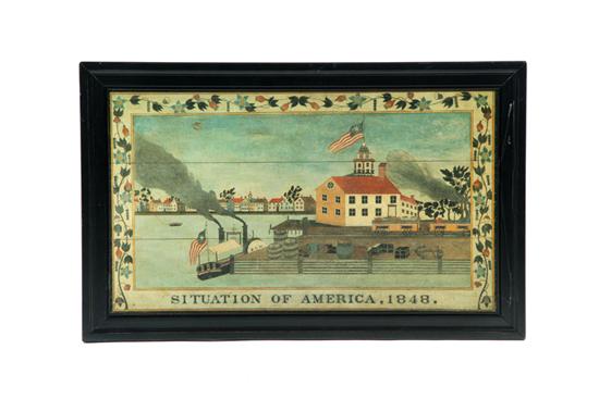 LITHOGRAPH ON BOARD. Folksy