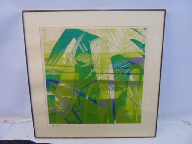LITHOGRAPH, "PALMS", SIGNED