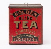 LITHOGRAPHED LIDDED TIN TEA BO