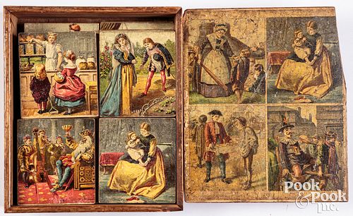 LITHOGRAPHED PAPER ON WOOD