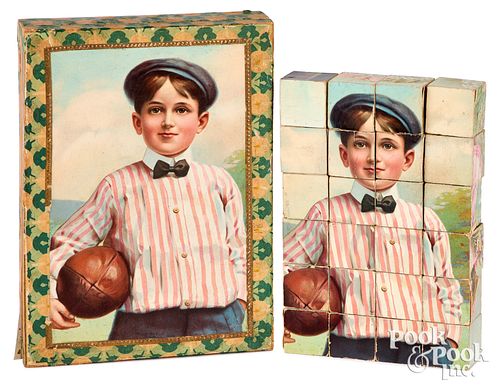 LITHOGRAPHED PAPER ON WOOD PUZZLE
