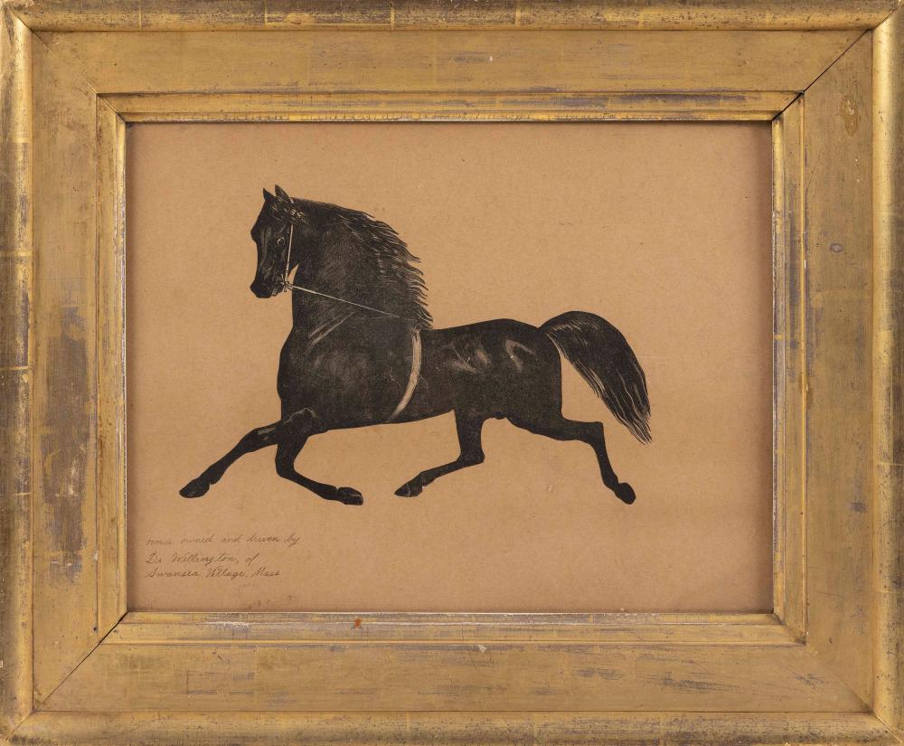 LITHOGRAPHED SILHOUETTE OF A