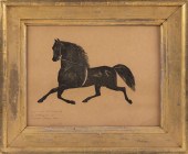 LITHOGRAPHED SILHOUETTE OF A H